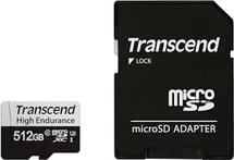 Transcend High Endurance 350V R100/W60 microSDXC 512GB Kit, UHS-I U3, Class 10