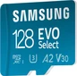 Samsung EVO Select R130 microSDXC 128GB Kit, UHS-I U3, A2, Class 10