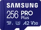 Samsung PRO Plus R180/W130 microSDXC 256GB USB-Kit, UHS-I U3, A2, Class 10