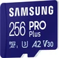 Samsung PRO Plus R180/W130 microSDXC 256GB Kit, UHS-I U3, A2, Class 10