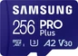 Samsung PRO Plus R180/W130 microSDXC 256GB Kit, UHS-I U3, A2, Class 10