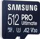 Samsung PRO Ultimate R200/W130 microSDXC 512GB USB-Kit, UHS-I U3, A2, Class 10