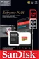 SanDisk Extreme PLUS R200/W140 microSDXC 256GB Kit, UHS-I U3, A2, Class 10