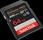 SanDisk Extreme PRO R200/W90 SDXC 64GB, UHS-I U3, Class 10