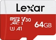 Lexar E-Serie R100 microSDXC 64GB Kit, UHS-I U3, A1, Class 10