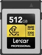 Lexar Professional GOLD R3600/W3300 CFexpress 4.0 Type B 512GB
