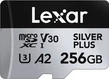 Lexar Professional SILVER PLUS R205/W150 microSDXC 256GB Kit, UHS-I U3, A2, Class 10