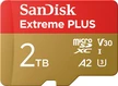 SanDisk Extreme PLUS R250/W150 microSDXC 2TB Kit, UHS-I U3, A2, Class 10