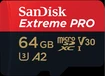 SanDisk Extreme PRO R200/W90 microSDXC 64GB Kit, UHS-I U3, A2, Class 10