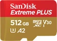 SanDisk Extreme PLUS R200/W140 microSDXC 512GB Kit, UHS-I U3, A2, Class 10