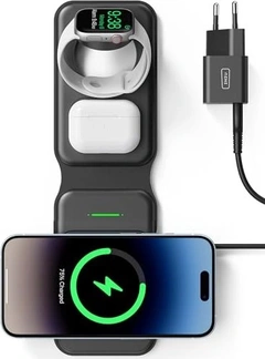 INIU I222 3-in-1 wireless Ladepad and pedestal black