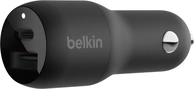 Belkin BoostCharge автомобильное зарядное устройство с 2 разъемами and PPS 37W black