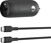 Belkin BoostCharge 30W USB-C автомобильное зарядное устройство с USB-C/USB-C cable black