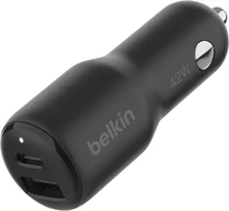Belkin BoostCharge автомобильное зарядное устройство с 2 разъемами (42W) black