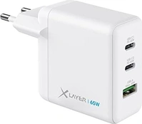 XLayer USB charger QC 4.0 PD GaN 65W white