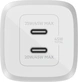 Belkin BoostCharge Pro USB-C-GaN charger с 2 разъемами and PPS (45W) white
