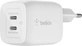 Belkin BoostCharge Pro USB-C-GaN charger с 2 разъемами and PPS (45W) white