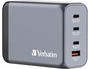 Verbatim 240W GaN charger с 4 разъемами grey
