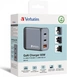 Verbatim 65W GaN charger с 3 connectors grey