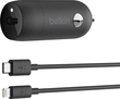 Belkin BoostCharge 20W USB-C PD автомобильное зарядное устройство + USB-C/Lightning cable black