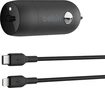 Belkin BoostCharge 30W USB-C автомобильное зарядное устройство с USB-C/Lightning cable black