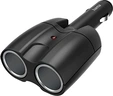 Hama 2-way splitter для cigarette lighter socket 180° Gelenkstecker 12V black