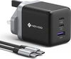 Novoo 100W 3-port USB-C charger GaN III black